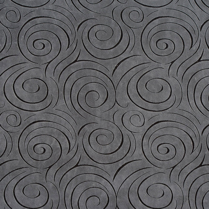 D538 Graphite Swirl by Charlotte Fabric Microfibers II 100% Nylon Microfiber Made In USA Exceeds 200,000 Wyzenbeek Rubs (Heavy Duty) Horizontal: 7.5" x Vertical: 6.5" 54 Inches - Fabric Carolina -