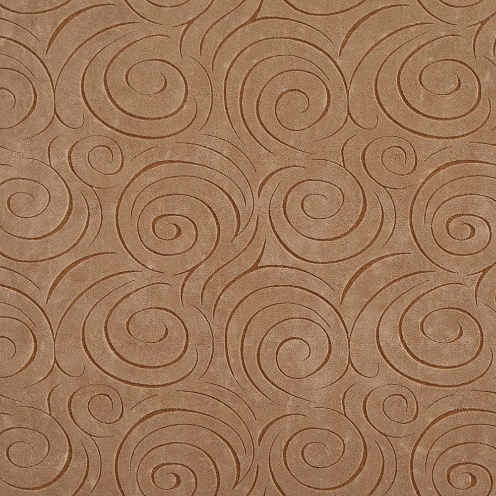 D543 Taupe Swirl by Charlotte Fabric Microfibers II 100% Nylon Microfiber Made In USA Exceeds 200,000 Wyzenbeek Rubs (Heavy Duty) Horizontal: 7.5" x Vertical: 6.5" 54 Inches - Fabric Carolina -