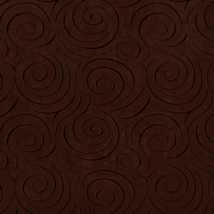 D547 Chocolate Swirl by Charlotte Fabric Microfibers II 100% Nylon Microfiber Made In USA Exceeds 200,000 Wyzenbeek Rubs (Heavy Duty) Horizontal: 7.5" x Vertical: 6.5" 54 Inches - Fabric Carolina -