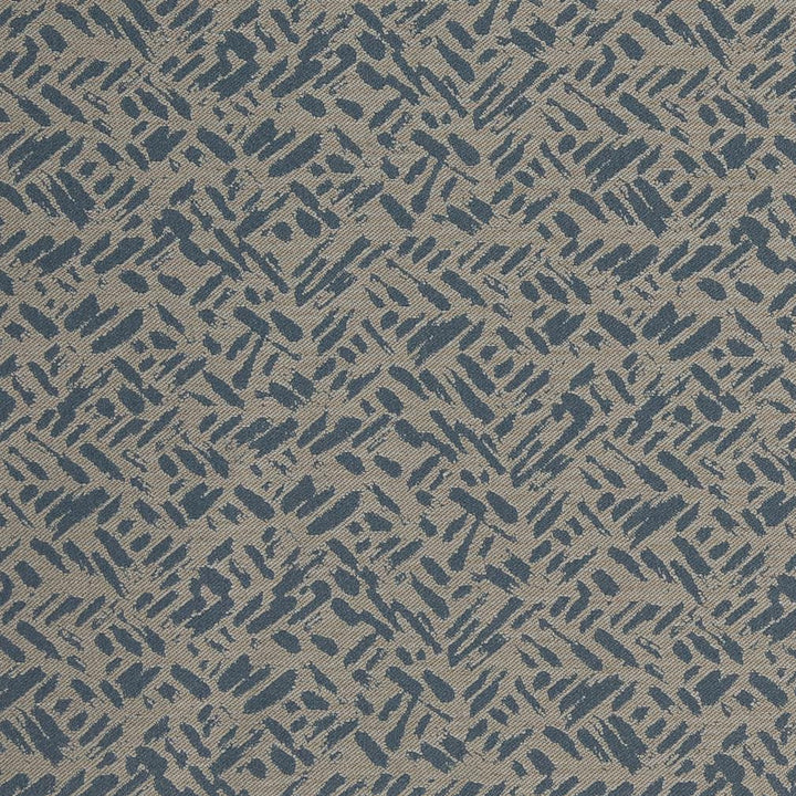 D911 Rice/Cobalt by Charlotte Fabric Durables III 100% Woven Polyester Made In USA Exceeds 100,000 Wyzenbeek Rubs (Heavy Duty) Horizontal 7.25" x Vertical 6.75" 54 Inches - Fabric Carolina -