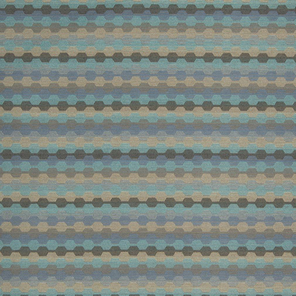 D918 Rope/Azure by Charlotte Fabric Durables III 100% Woven Polyester Made In USA Exceeds 100,000 Wyzenbeek Rubs (Heavy Duty) Horizontal 1" x Vertical 7.25" 54 Inches - Fabric Carolina -