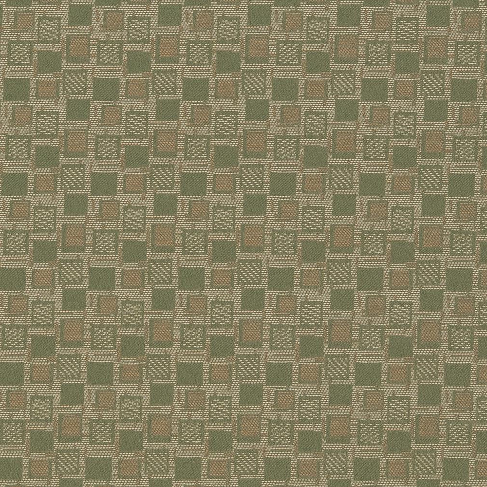 D926 Squares/Sage by Charlotte Fabric Durables III 100% Woven Polyester Made In USA Exceeds 100,000 Wyzenbeek Rubs (Heavy Duty) Horizontal 1.75" x Vertical 1.75" 54 Inches - Fabric Carolina -