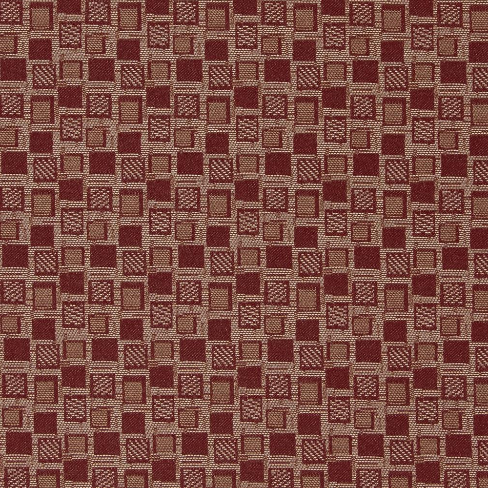 D928 Squares/Spice by Charlotte Fabric Durables III 100% Woven Polyester Made In USA Exceeds 100,000 Wyzenbeek Rubs (Heavy Duty) Horizontal 1.75" x Vertical 1.75" 54 Inches - Fabric Carolina -