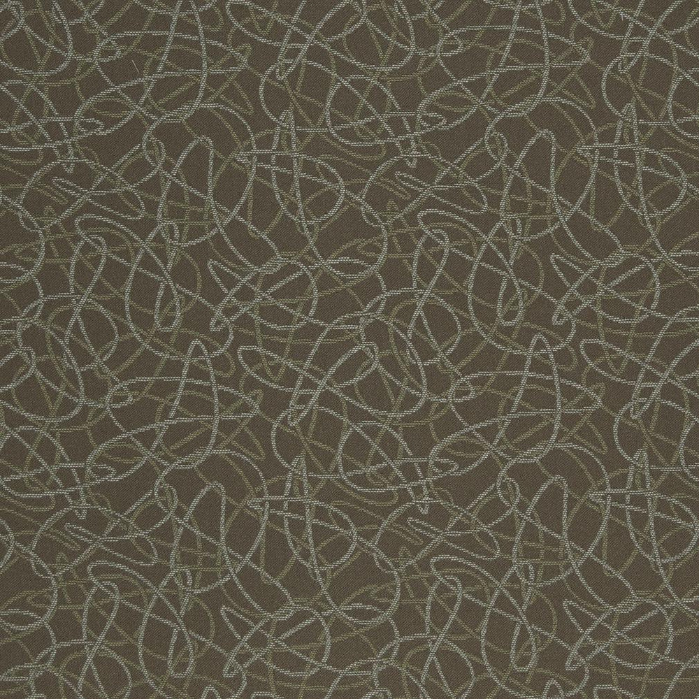 D931 Squiggles/Chocolate by Charlotte Fabric Durables III 100% Woven Polyester Made In USA Exceeds 100,000 Wyzenbeek Rubs (Heavy Duty) Horizontal 7.25" x Vertical 7.25" 54 Inches - Fabric Carolina -