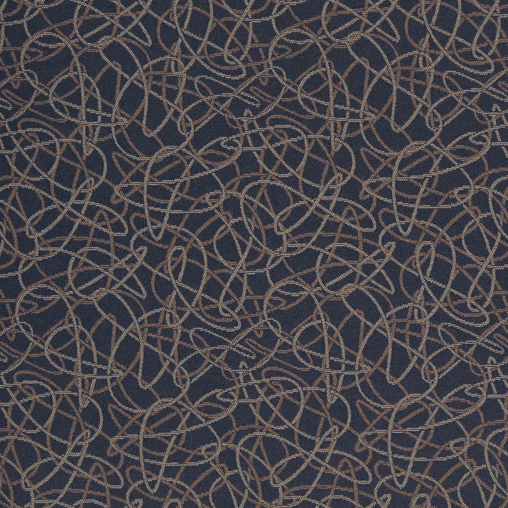 D933 Squiggles/Navy by Charlotte Designer Fabric Durables III 100% Woven Polyester Made In USA Exceeds 100,000 Wyzenbeek Rubs (Heavy Duty) </p><p>Repeat: Horizontal: 7.25" x Vertical: 7.25" 54 Inches - Swanky Fabrics -