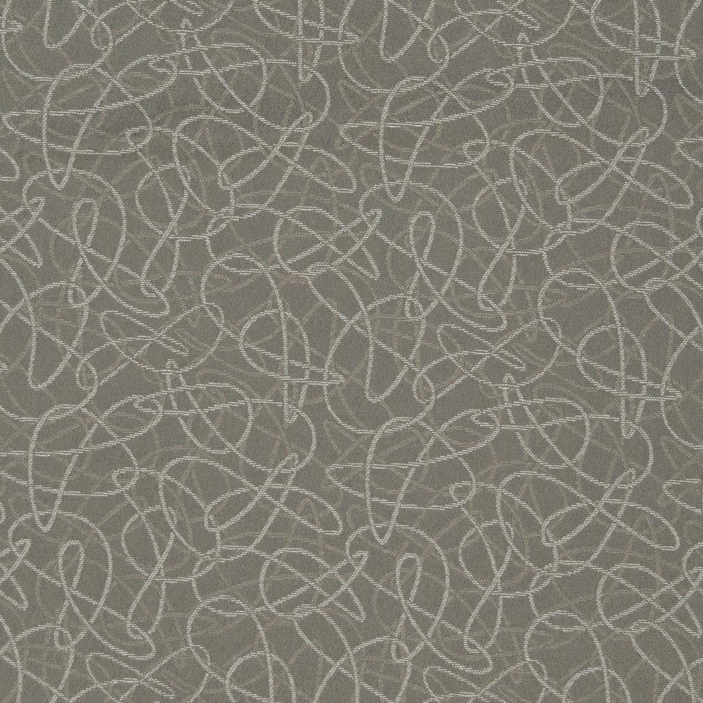 D935 Squiggles/Smoke by Charlotte Designer Fabric Durables III 100% Woven Polyester Made In USA Exceeds 100,000 Wyzenbeek Rubs (Heavy Duty) Horizontal 7.25" x Vertical 7.25" 54 Inches - Swanky Fabrics -
