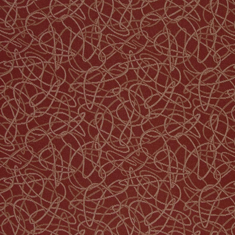 D936 Squiggles/Spice by Charlotte Fabric Durables III 100% Woven Polyester Made In USA Exceeds 100,000 Wyzenbeek Rubs (Heavy Duty) Horizontal 7.25" x Vertical 7.25" 54 Inches - Fabric Carolina -