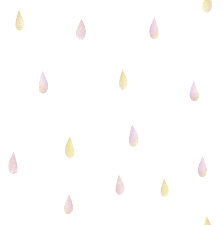 Raindrops Strawberry Lemonade by Seabrook Wallpaper Day Dreamers United States 56.12 20.87" 20.5" - Fabric Carolina -