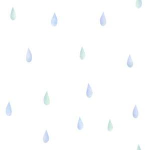Raindrops Periwinkle and Mint by Seabrook Wallpaper