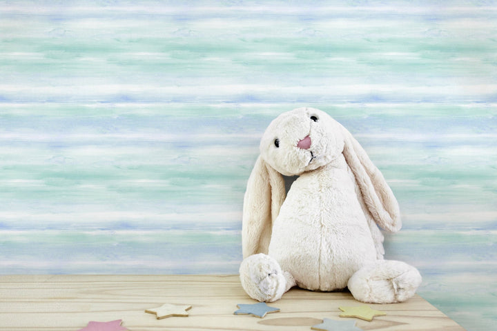 Watercolor Periwinkle and Teal DA60104 by Seabrook Designs Designer Wallpaper