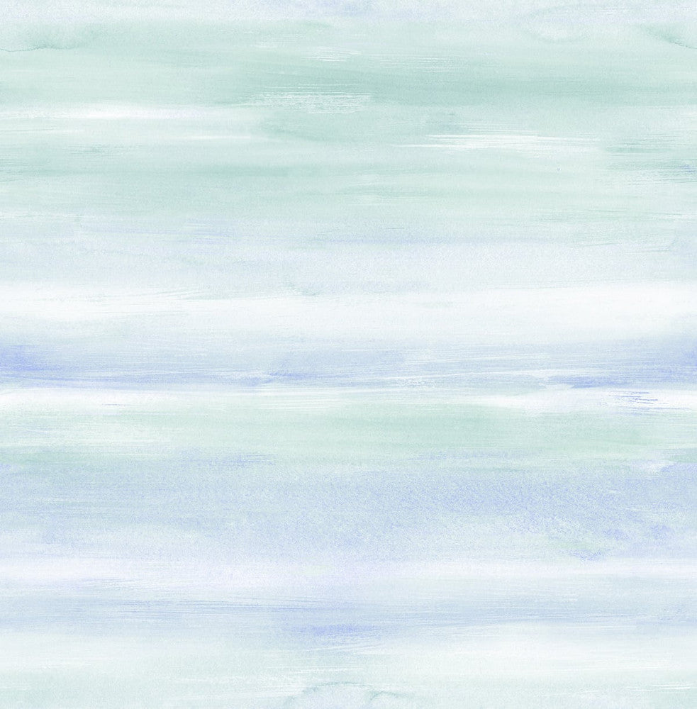 Watercolor Periwinkle and Teal by Seabrook Wallpaper Day Dreamers United States 56.12 20.87" 20.5" - Fabric Carolina -