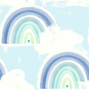 Rainbows Blue and Green by Seabrook Wallpaper