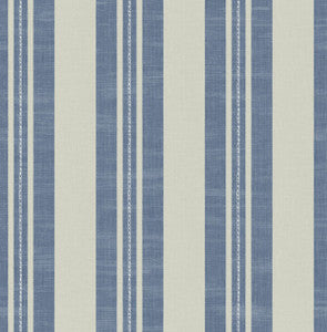 Linen Stripe Denim and Soft Gray by Seabrook Wallpaper
