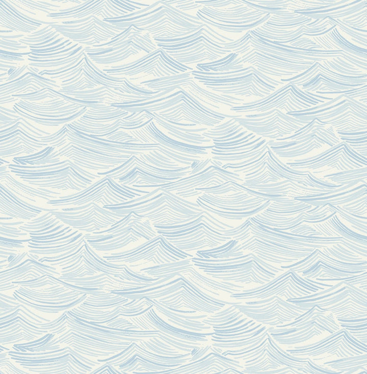 Calm Seas Sky Blue by Seabrook Wallpaper Day Dreamers United States 56.12 10.43" 20.5" - Fabric Carolina -