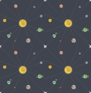 Connecting Space Midnight Blue by Seabrook Wallpaper