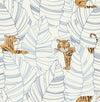 Hiding Tigers Sky Blue and Orange DA61202 by Seabrook Designs Wallpaper