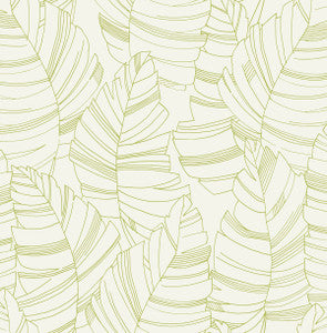 Jungle Leaves Green Apple by Seabrook Wallpaper