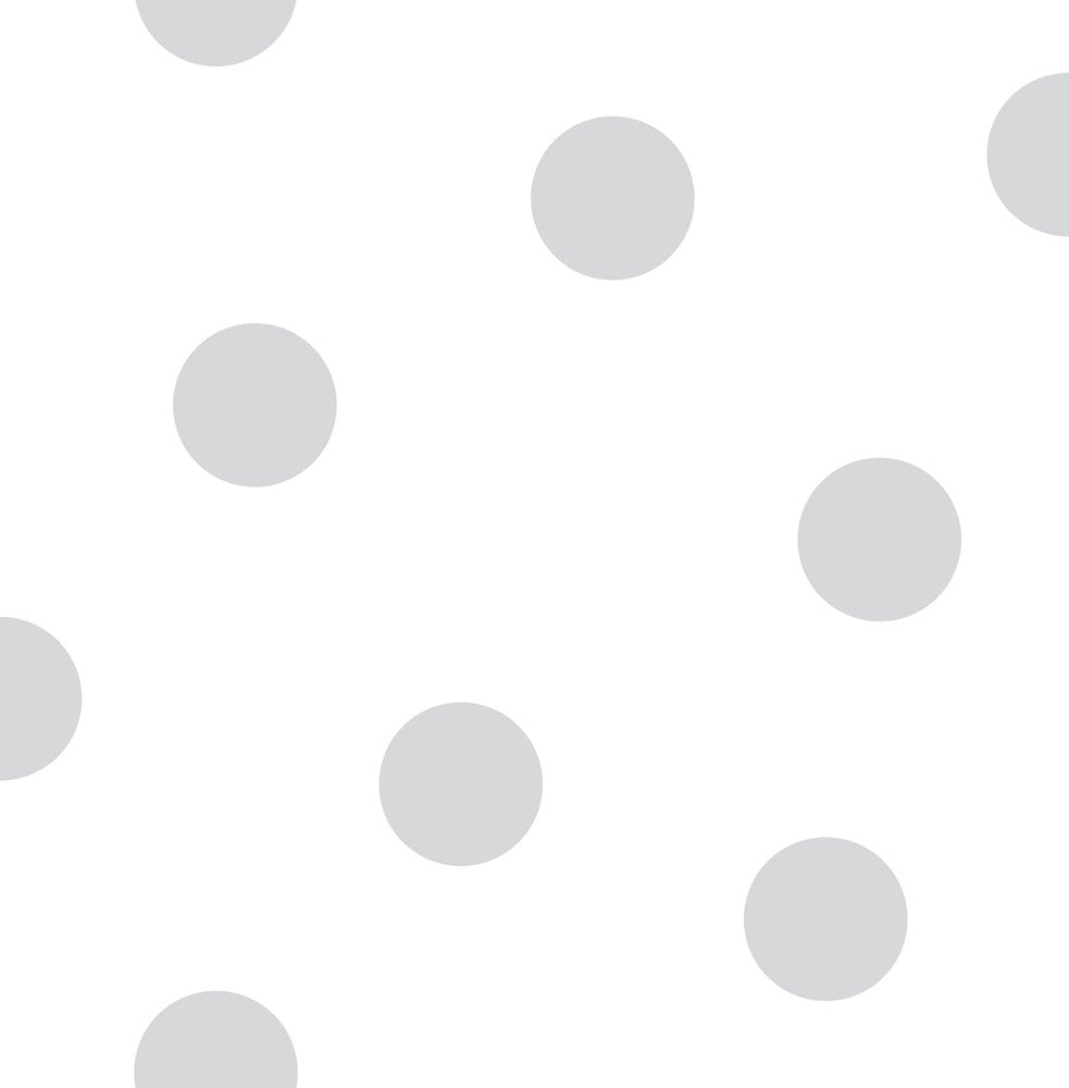 Dots Soft Gray by Seabrook Wallpaper Day Dreamers United States 56.12 20.87" 20.5" - Fabric Carolina -