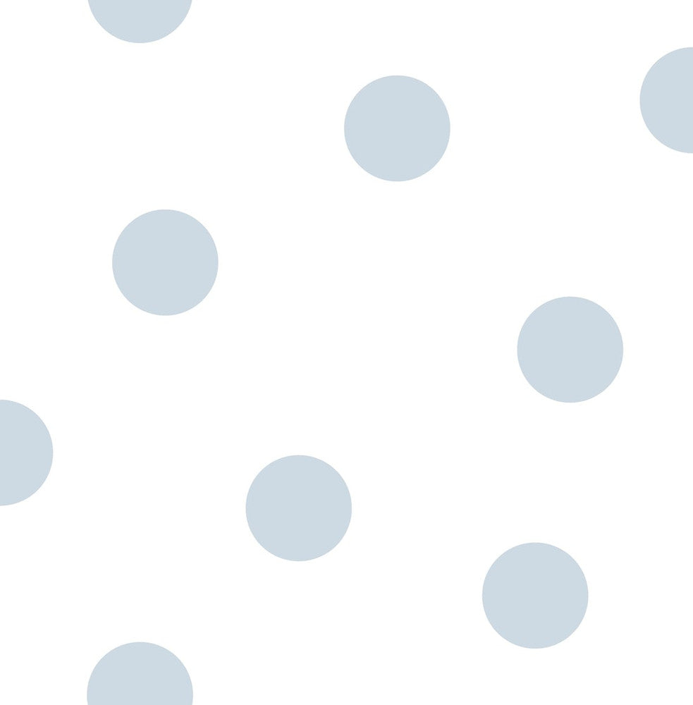 Dots Powder Blue by Seabrook Wallpaper Day Dreamers United States 56.12 20.87" 20.5" - Fabric Carolina -