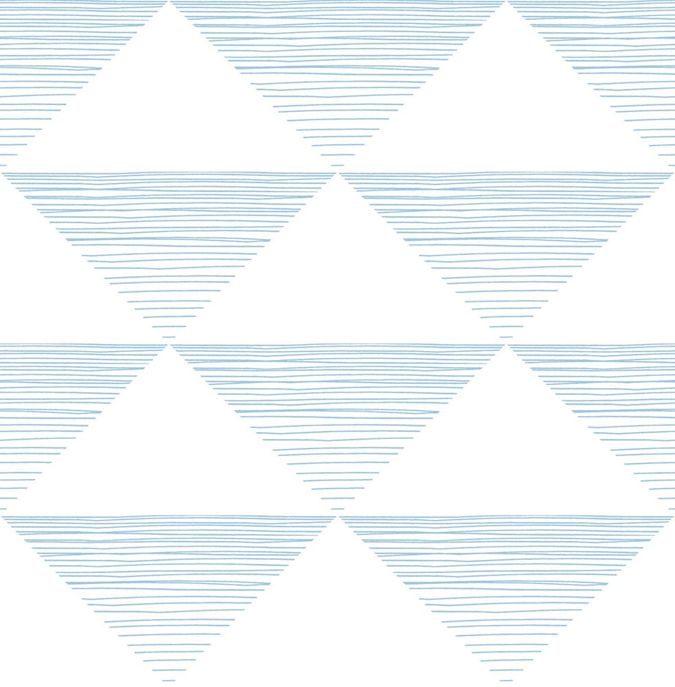 Geo Stripe Sky Blue by Seabrook Wallpaper Day Dreamers United States 56.12 10.43" 20.5" - Fabric Carolina -