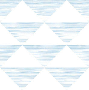 Geo Stripe Sky Blue by Seabrook Wallpaper