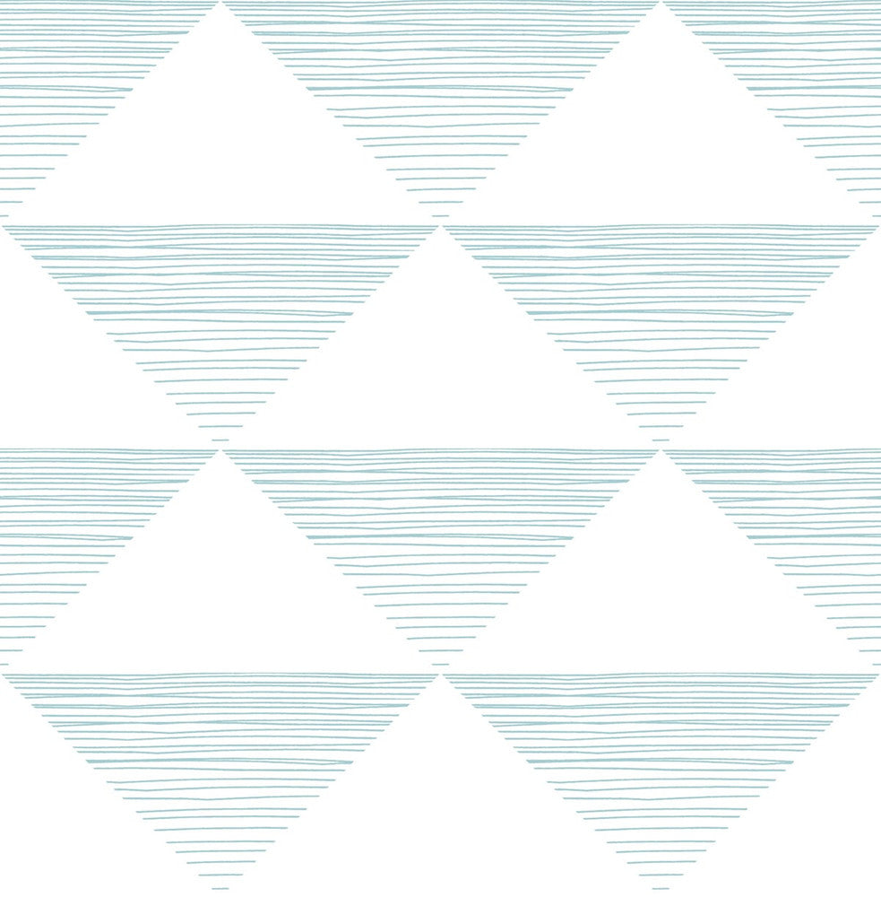 Geo Stripe Teal by Seabrook Wallpaper Day Dreamers United States 56.12 10.43" 20.5" - Fabric Carolina -