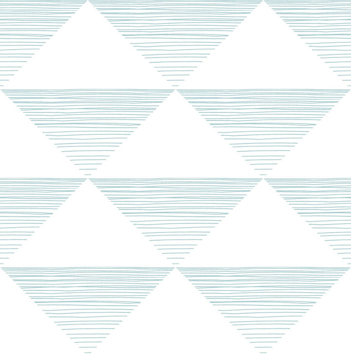Geo Stripe Teal by Seabrook Wallpaper Day Dreamers United States 56.12 10.43" 20.5" - Fabric Carolina -