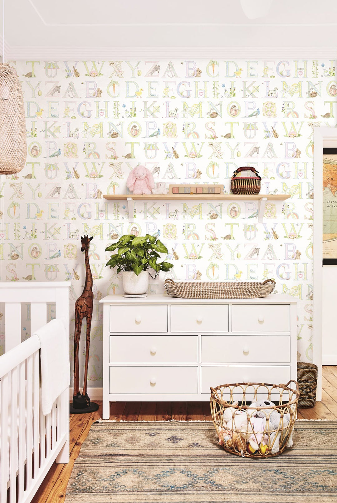 Alphabet Pastel DA62001 by Seabrook Designs Designer Wallpaper