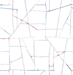 Geo Creative Purple, Red, and Blue by Seabrook Wallpaper