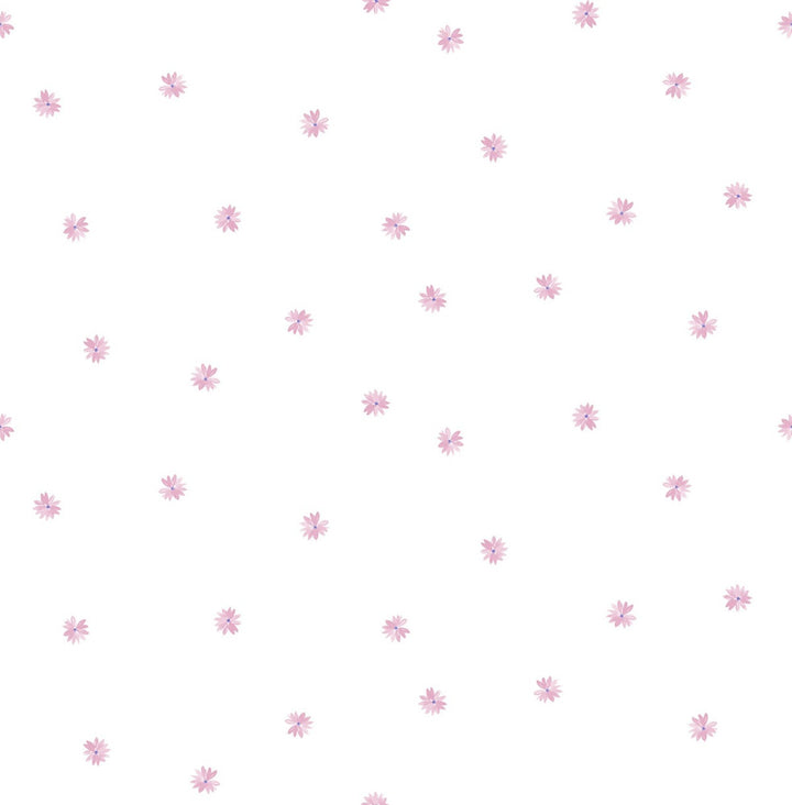 Little Daisy Bubblegum by Seabrook Wallpaper Day Dreamers United States 56.12 10.43" 20.5" - Fabric Carolina -