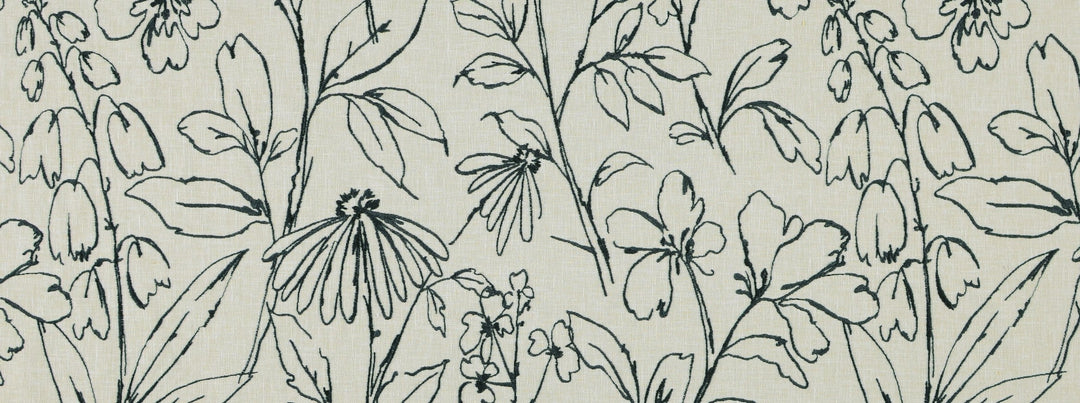 Daisy 936 Black/Tan by Covington Designer Fabric