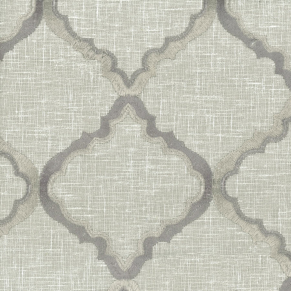 Damascus 4 Granite by Stout Fabric COLOR MY WINDOW SILVER/SMOKE 81%POL 19%COT INDIA Horizontal: 8.75 and Vertical: 4.5 51 in - Fabric Carolina -