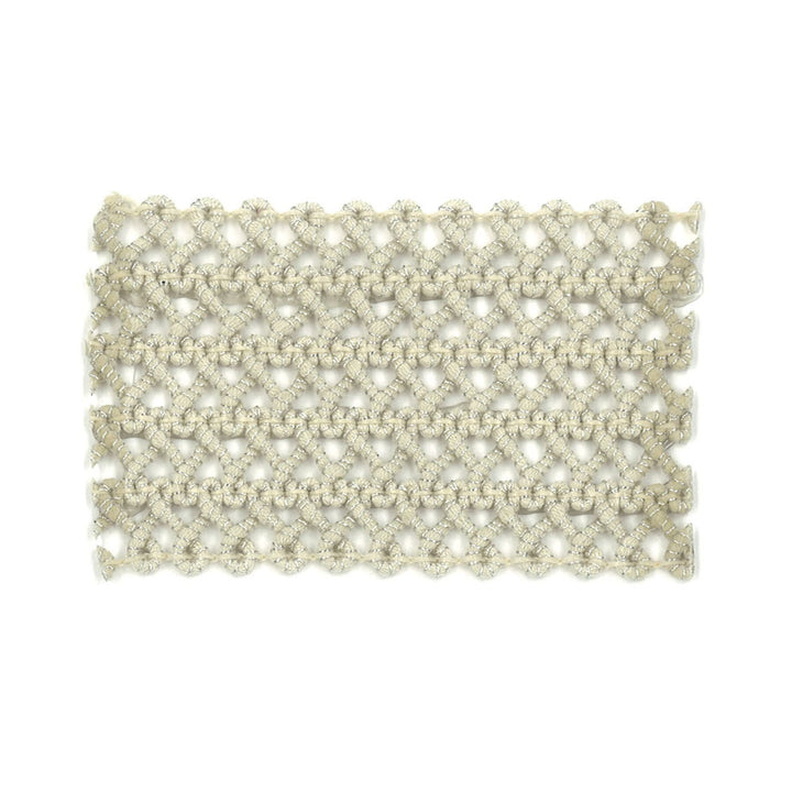 Darning 4 Oyster by Stout Trim Stout Trim Darning 4 OysterTrim NEW WORLD TRIM VOLUME II 98%SVI 2%MTL ITALY </p><p>Repeat: H: 0.000, V: 0.000 2.13 in - Fabric Carolina -