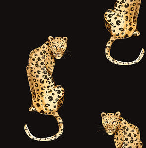 Leopard King Black by Seabrook Wallpaper