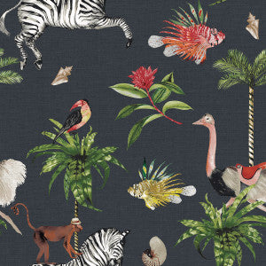 Merry Go Round Carbon by Seabrook Wallpaper