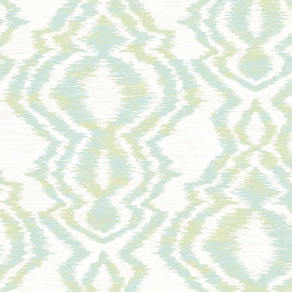 Moirella Chartreuse by Seabrook Wallpaper West Boulevard Collection United States 60.75 27" 27" - Fabric Carolina -