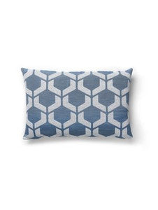 Scalamandre Pillows Craquele Pillow 14 X 22 - Blue Storm
