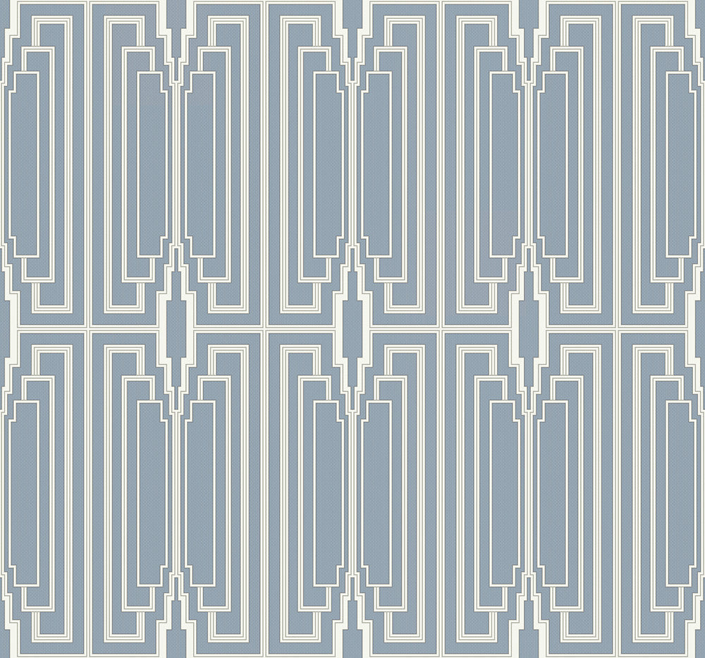 Manhattan Peacock by Seabrook Wallpaper Deco 2 United States 60.75 12.6" 27" - Fabric Carolina -