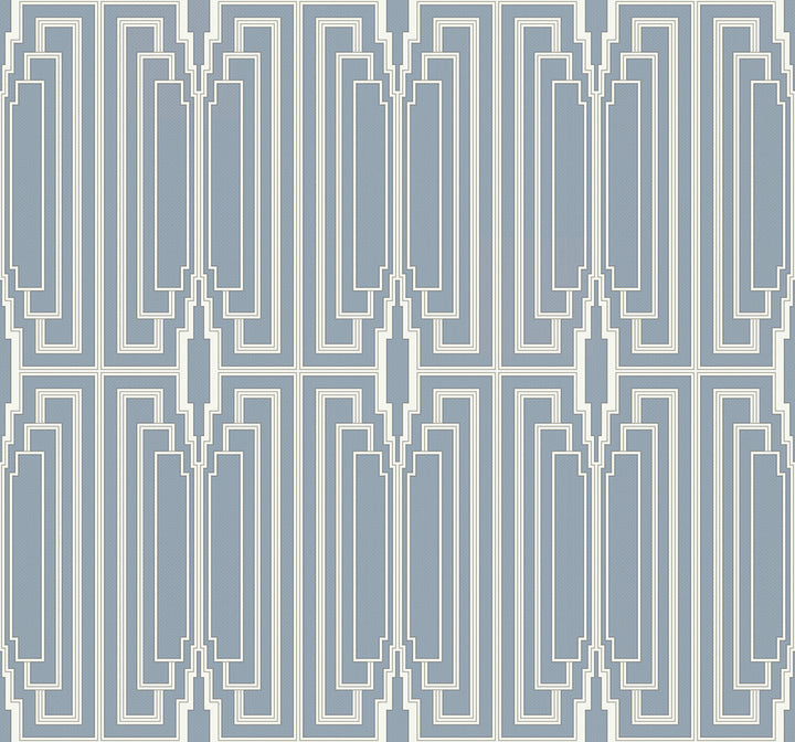 Manhattan Peacock by Seabrook Wallpaper Deco 2 United States 60.75 12.6" 27" - Fabric Carolina -