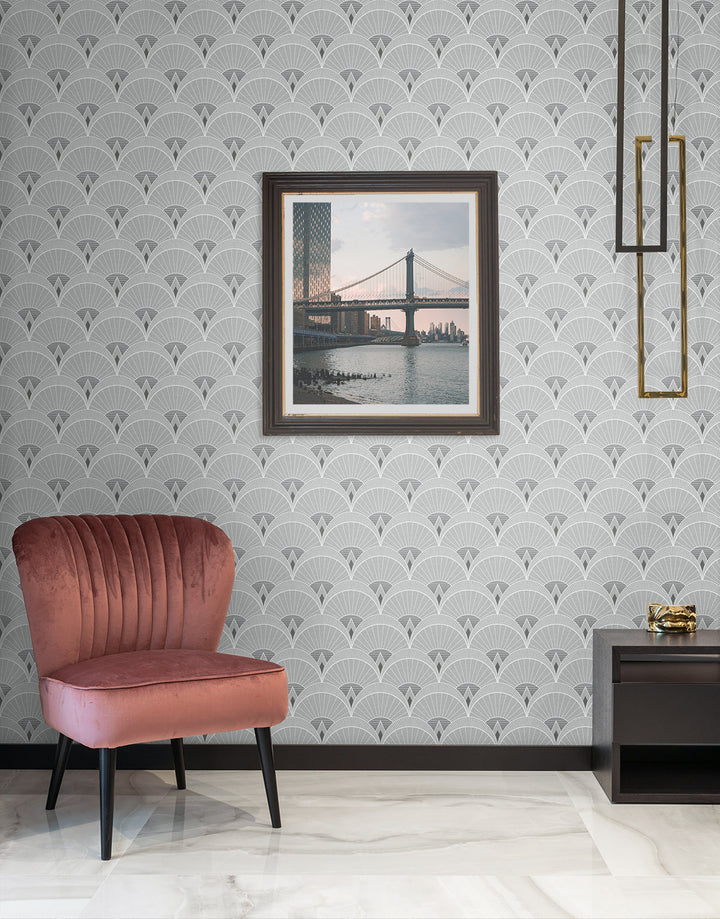 Chrysler Arches Argos Grey DC60305 by Collins & Company Designer Wallpaper