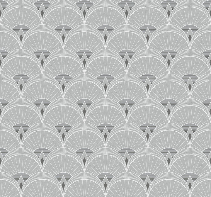 Chrysler Arches Argos Grey by Seabrook Wallpaper Deco 2 United States 60.75 6.3" 27" - Fabric Carolina -