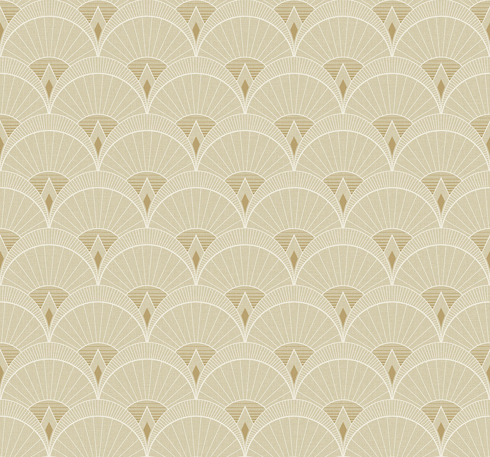 Chrysler Arches Soft Beige by Seabrook Wallpaper Deco 2 United States 60.75 6.3" 27" - Fabric Carolina -