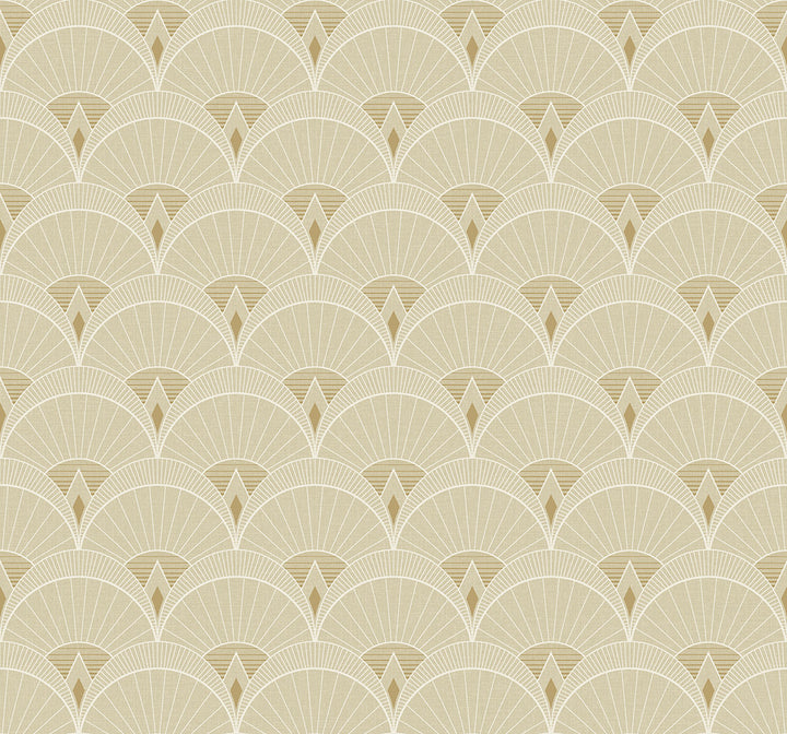 Chrysler Arches Soft Beige by Seabrook Wallpaper Deco 2 United States 60.75 6.3" 27" - Fabric Carolina -