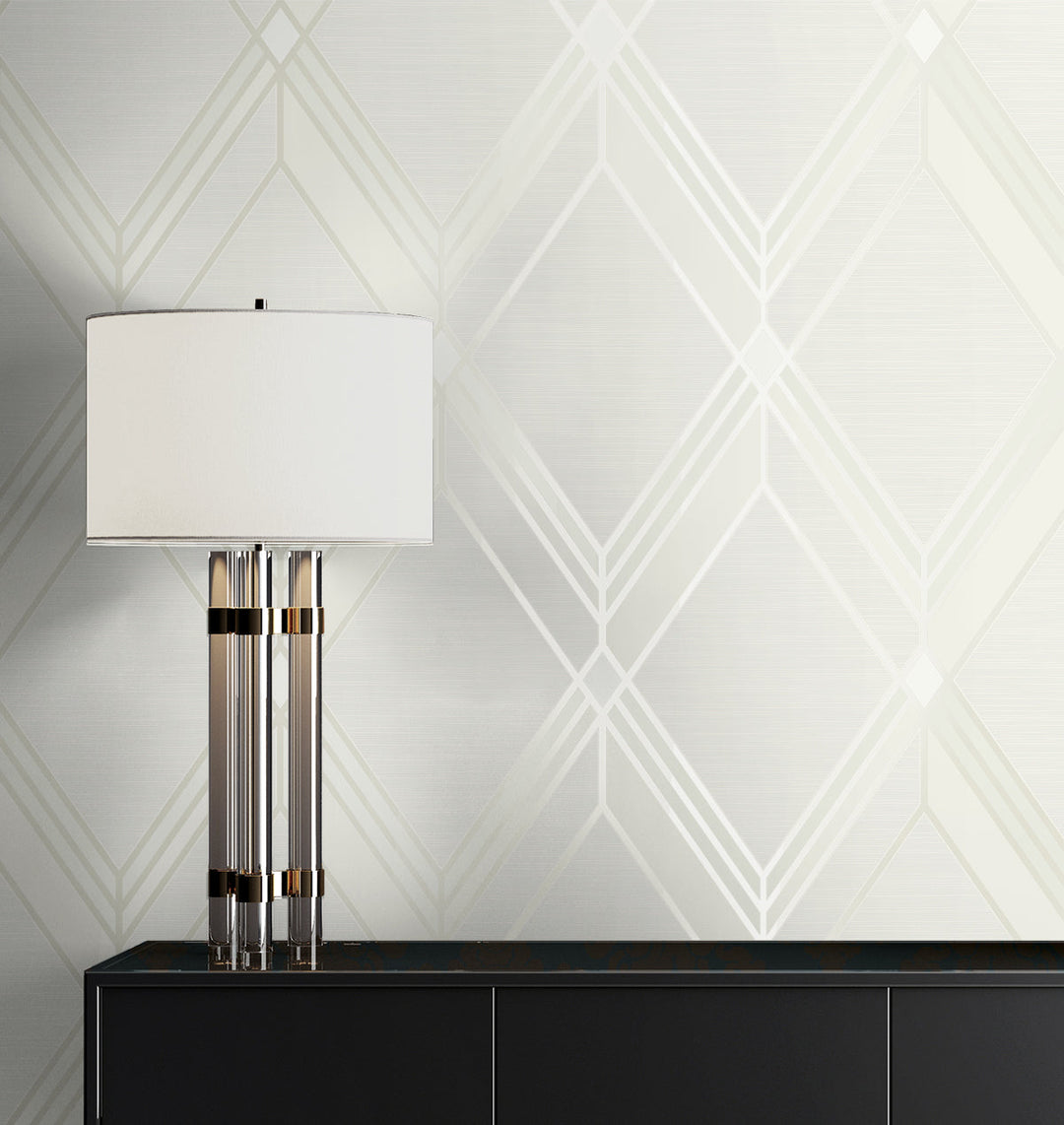 Brooklyn Diamond Metallic Pearl DC60500 by Collins & Company Designer Wallpaper