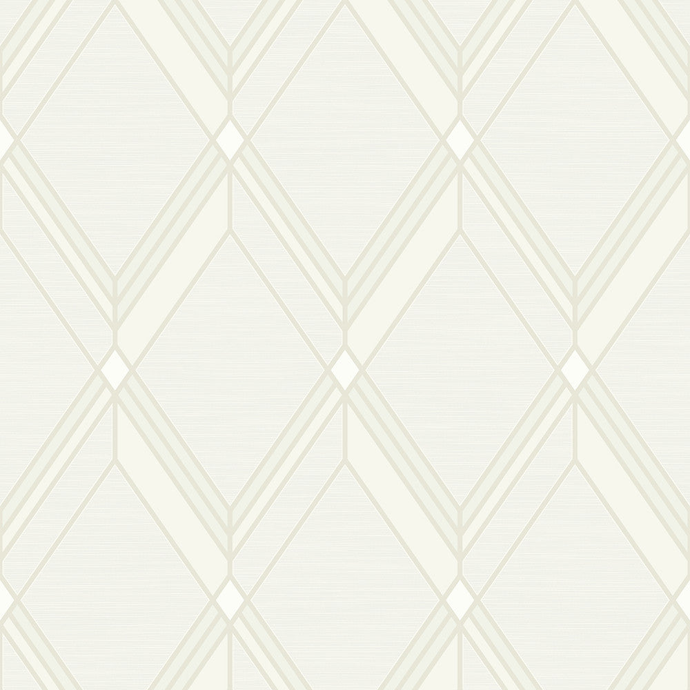 Brooklyn Diamond Metallic Pearl by Seabrook Wallpaper Deco 2 United States 60.75 18" 27" - Fabric Carolina -