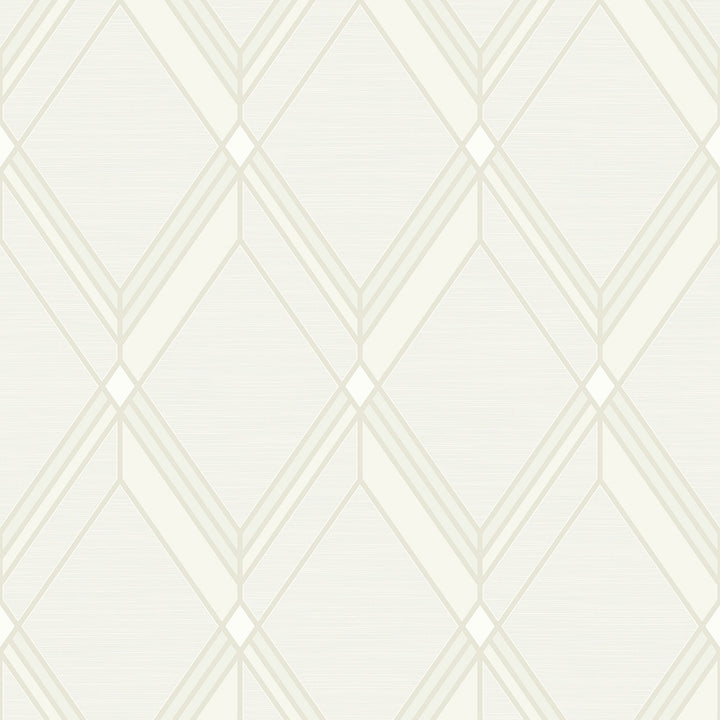 Brooklyn Diamond Metallic Pearl by Seabrook Wallpaper Deco 2 United States 60.75 18" 27" - Fabric Carolina -
