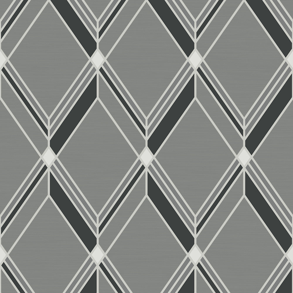 Brooklyn Diamond Mysterious by Seabrook Wallpaper Deco 2 United States 60.75 18" 27" - Fabric Carolina -