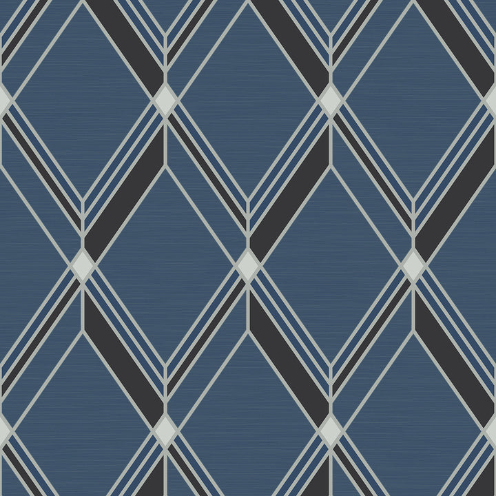 Brooklyn Diamond Blue DC60512 by Collins & Company Designer Wallpaper
