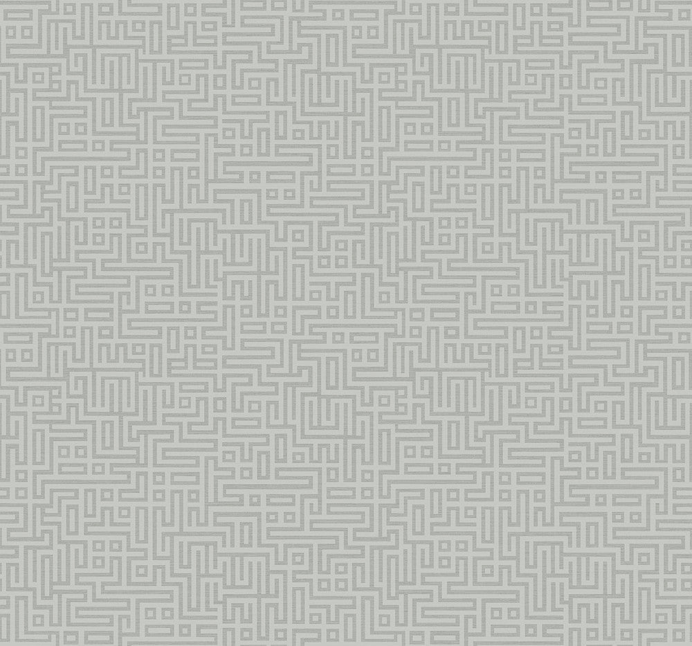Rockefellar Maze Slate Grey by Seabrook Wallpaper Deco 2 United States 60.75 12.6" 27" - Fabric Carolina -