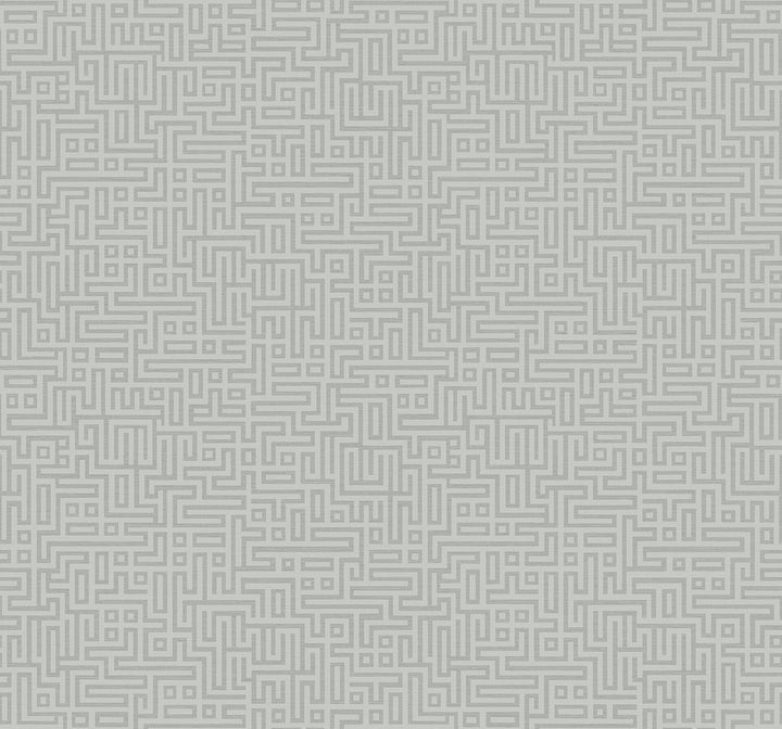 Rockefellar Maze Slate Grey by Seabrook Wallpaper Deco 2 United States 60.75 12.6" 27" - Fabric Carolina -